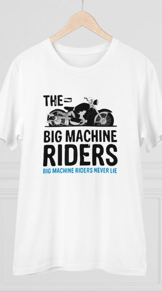 Mayawye Men's PC Cotton Bike Ride Design Printed T Shirt (Color: White, Thread Count: 180GSM)