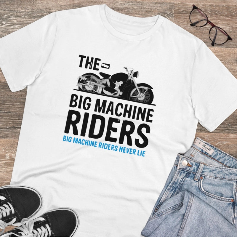 Mayawye Men's PC Cotton Bike Ride Design Printed T Shirt (Color: White, Thread Count: 180GSM)
