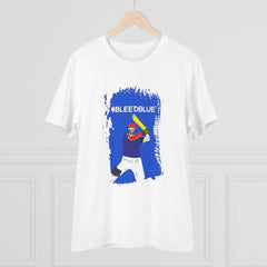 Mayawye Men's PC Cotton Cricket Design Printed T Shirt (Color: White, Thread Count: 180GSM)