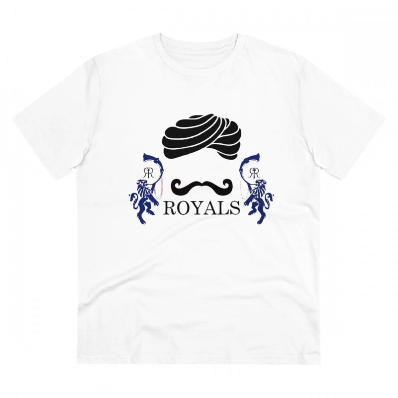 Mayawye Men's PC Cotton Cricket Design Printed T Shirt (Color: White, Thread Count: 180GSM)