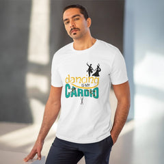 Mayawye Men's PC Cotton Dancing Is My Cardio Printed T Shirt (Color: White, Thread Count: 180GSM)