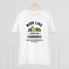 Mayawye Men's PC Cotton Bike Ride Design Printed T Shirt (Color: White, Thread Count: 180GSM)