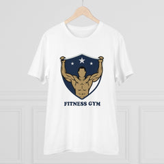 Mayawye Men's PC Cotton Fittnes Gym Printed T Shirt (Color: White, Thread Count: 180GSM)