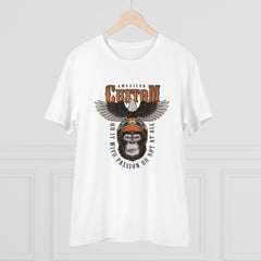 Mayawye Men's PC Cotton Gorila Desing Printed T Shirt (Color: White, Thread Count: 180GSM)