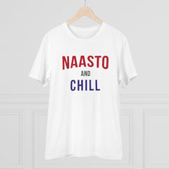 Mayawye Men's PC Cotton Nasto And Chill Printed T Shirt (Color: White, Thread Count: 180GSM)
