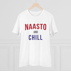 Mayawye Men's PC Cotton Nasto And Chill Printed T Shirt (Color: White, Thread Count: 180GSM)