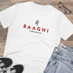Mayawye Men's PC Cotton Me Bhaghi Printed T Shirt (Color: White, Thread Count: 180GSM)