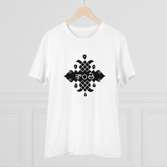 Mayawye Men's PC Cotton Telugu Desing Printed T Shirt (Color: White, Thread Count: 180GSM)