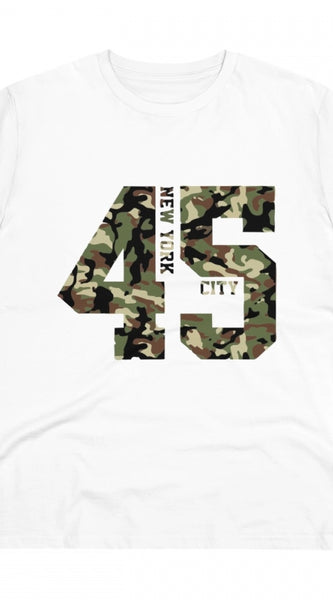 Mayawye Men's PC Cotton New York City Printed T Shirt (Color: White, Thread Count: 180GSM)