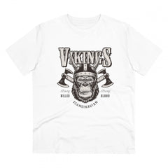 Mayawye Men's PC Cotton Gorila Desing Printed T Shirt (Color: White, Thread Count: 180GSM)