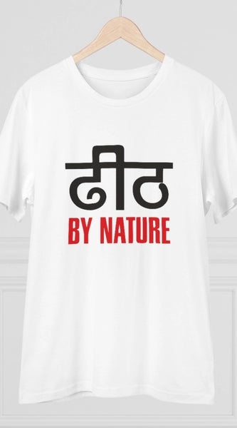 Mayawye Men's PC Cotton Dhidh Nature Printed T Shirt (Color: White, Thread Count: 180GSM)