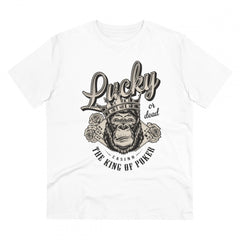 Mayawye Men's PC Cotton Gorila Desing Printed T Shirt (Color: White, Thread Count: 180GSM)