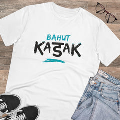 Mayawye Men's PC Cotton Bahot Kadak Printed T Shirt (Color: White, Thread Count: 180GSM)