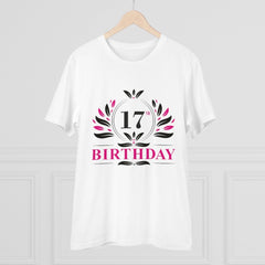Mayawye Men's PC Cotton 17th Birthday Printed T Shirt (Color: White, Thread Count: 180GSM)