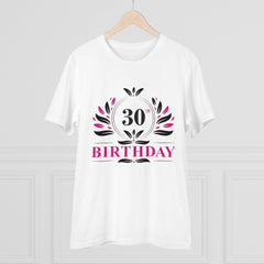 Mayawye Men's PC Cotton 30th Birthday Printed T Shirt (Color: White, Thread Count: 180GSM)