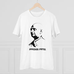 Mayawye Men's PC Cotton Sardar Patel Printed T Shirt (Color: White, Thread Count: 180GSM)