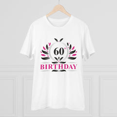 Mayawye Men's PC Cotton 60th Birthday Printed T Shirt (Color: White, Thread Count: 180GSM)