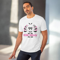 Mayawye Men's PC Cotton 99th Birthday Printed T Shirt (Color: White, Thread Count: 180GSM)