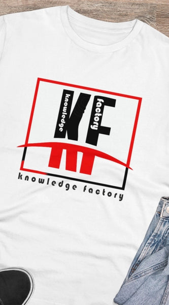 Mayawye Men's PC Cotton Knowledge Factory Printed T Shirt (Color: White, Thread Count: 180GSM)