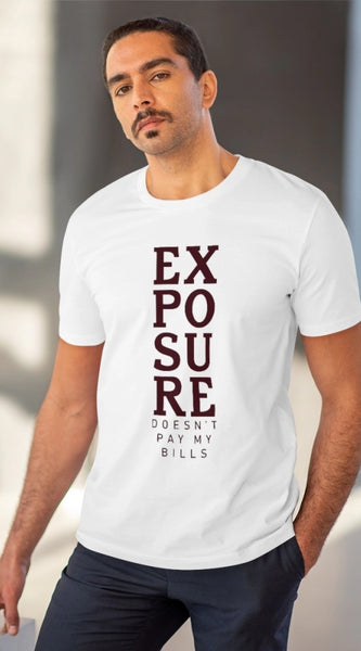 Mayawye Men's PC Cotton Exposure Printed T Shirt (Color: White, Thread Count: 180GSM)