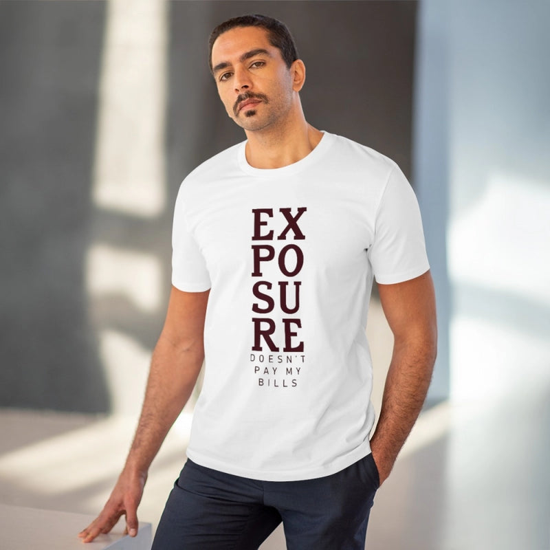 Mayawye Men's PC Cotton Exposure Printed T Shirt (Color: White, Thread Count: 180GSM)