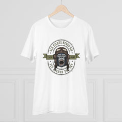 Mayawye Men's PC Cotton Gorila Desing Printed T Shirt (Color: White, Thread Count: 180GSM)