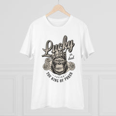 Mayawye Men's PC Cotton Gorila Desing Printed T Shirt (Color: White, Thread Count: 180GSM)