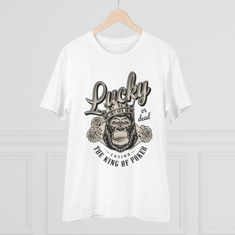 Mayawye Men's PC Cotton Gorila Desing Printed T Shirt (Color: White, Thread Count: 180GSM)