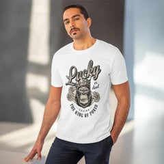 Mayawye Men's PC Cotton Gorila Desing Printed T Shirt (Color: White, Thread Count: 180GSM)