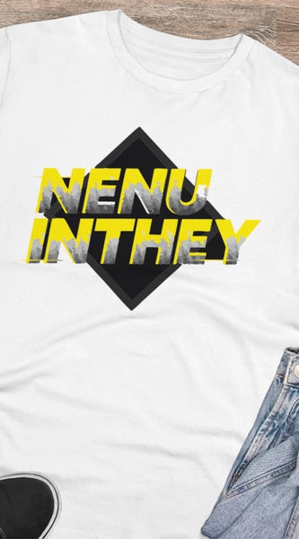 Mayawye Men's PC Cotton Telugu Desing Printed T Shirt (Color: White, Thread Count: 180GSM)