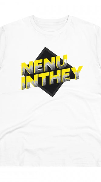 Mayawye Men's PC Cotton Telugu Desing Printed T Shirt (Color: White, Thread Count: 180GSM)
