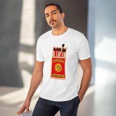 Mayawye Men's PC Cotton Telugu Desing Printed T Shirt (Color: White, Thread Count: 180GSM)