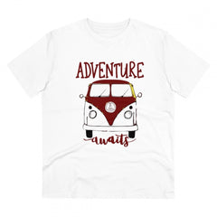 Mayawye Men's PC Cotton Explore The Unseen Printed T Shirt (Color: White, Thread Count: 180GSM)