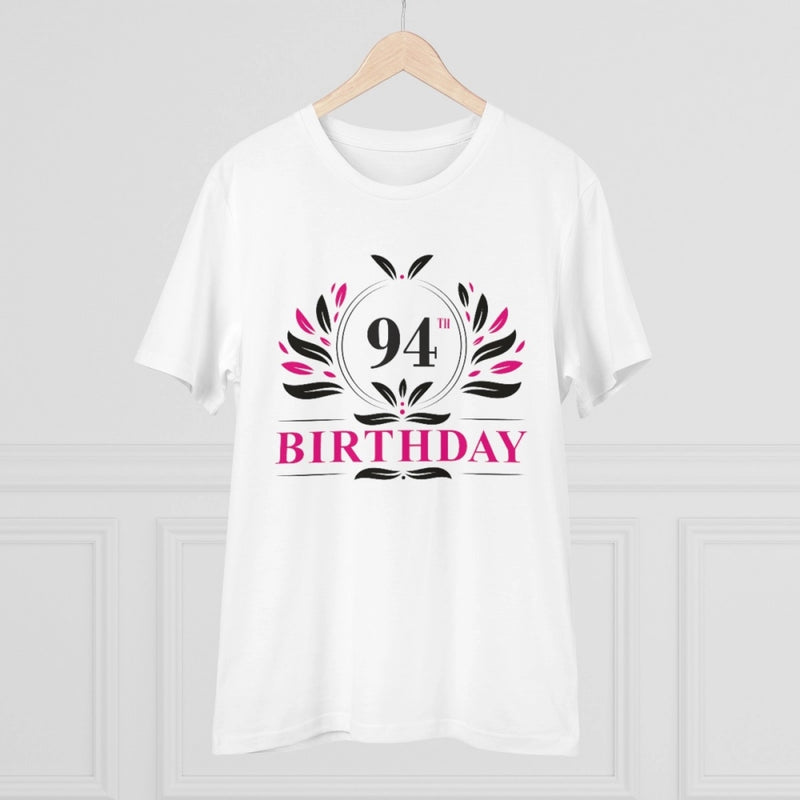 Mayawye Men's PC Cotton 94th Birthday Printed T Shirt (Color: White, Thread Count: 180GSM)