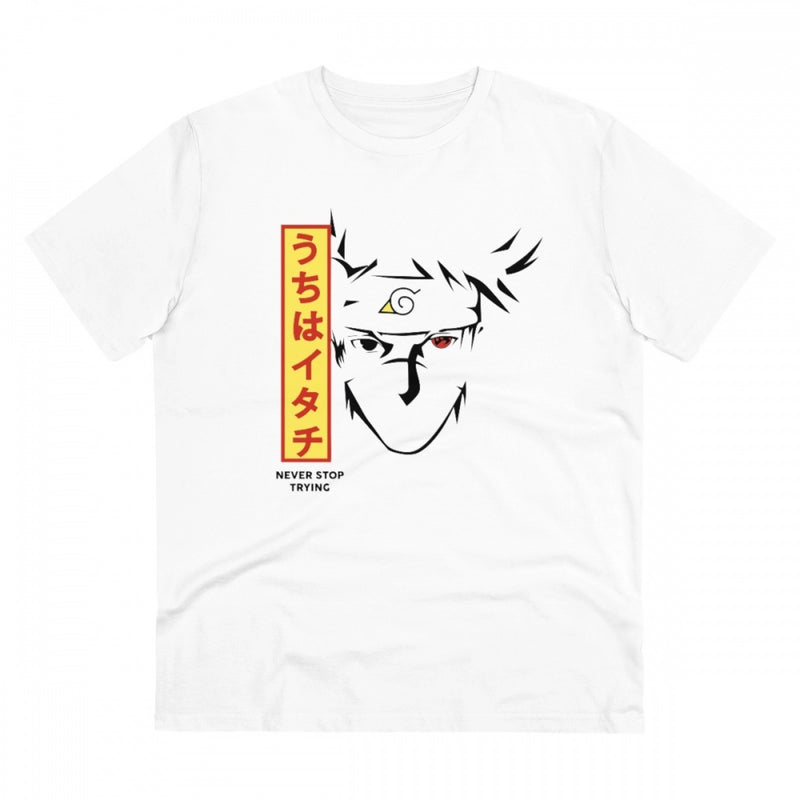 Mayawye Men's PC Cotton Kunffo Printed T Shirt (Color: White, Thread Count: 180GSM)