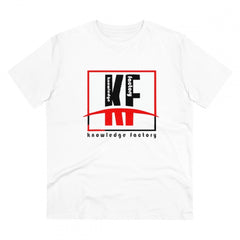 Mayawye Men's PC Cotton Knowledge Factory Printed T Shirt (Color: White, Thread Count: 180GSM)