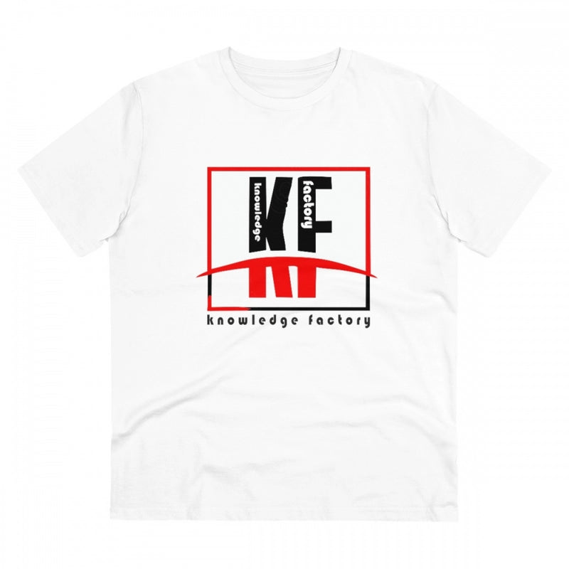 Mayawye Men's PC Cotton Knowledge Factory Printed T Shirt (Color: White, Thread Count: 180GSM)