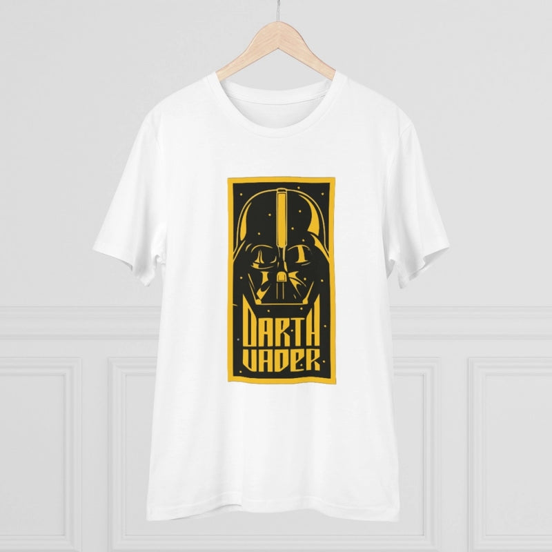 Mayawye Men's PC Cotton Darth Vader Printed T Shirt (Color: White, Thread Count: 180GSM)