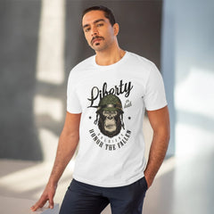 Mayawye Men's PC Cotton Gorila Desing Printed T Shirt (Color: White, Thread Count: 180GSM)