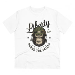 Mayawye Men's PC Cotton Gorila Desing Printed T Shirt (Color: White, Thread Count: 180GSM)
