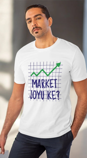 Mayawye Men's PC Cotton Market Joyu Che Printed T Shirt (Color: White, Thread Count: 180GSM)