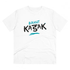 Mayawye Men's PC Cotton Bahot Kadak Printed T Shirt (Color: White, Thread Count: 180GSM)