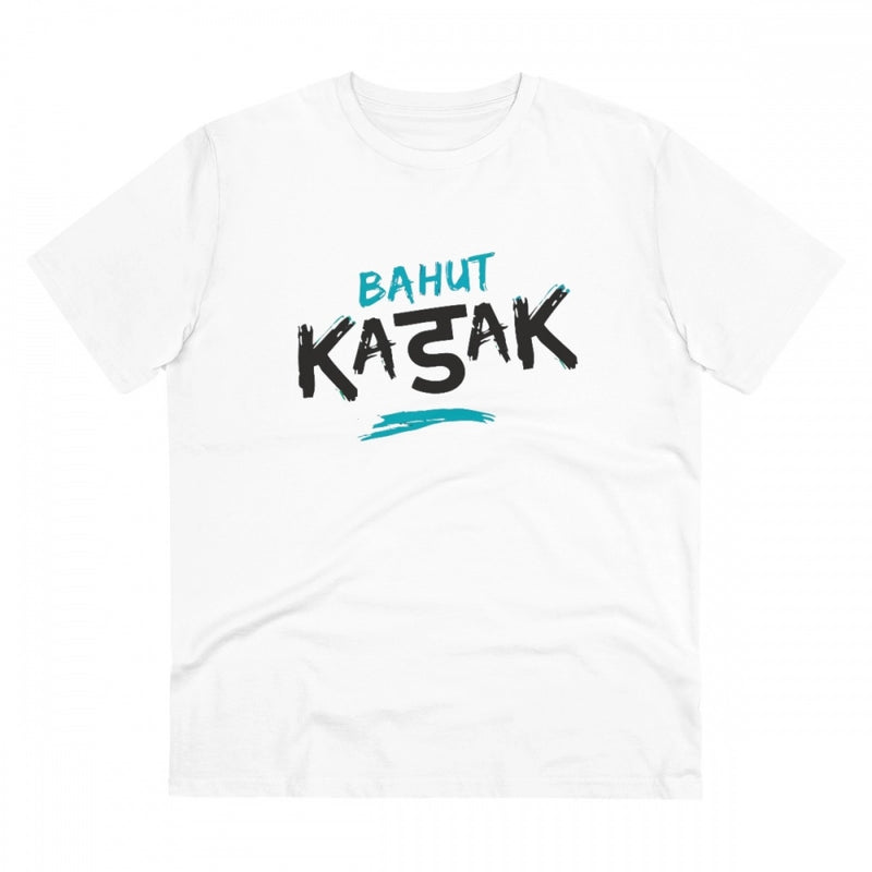 Mayawye Men's PC Cotton Bahot Kadak Printed T Shirt (Color: White, Thread Count: 180GSM)