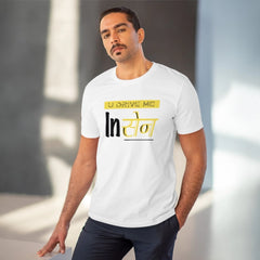 Mayawye Men's PC Cotton U Drive Me In Sen Printed T Shirt (Color: White, Thread Count: 180GSM)