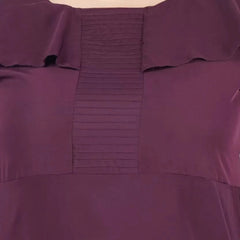 Mayawye Women's Fit And Flare Purple Dress (Color:Purple, Material:Polyester)