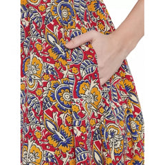 Mayawye Women's Fit And Flare Maroon Dress (Color:Maroon, Material:Polyester)