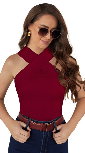 Mayawye Women's Western Wear Hosiery T Shirts (Maroon)