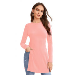 Mayawye Women's Western Wear Hosiery T Shirts (Peach)