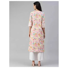 Mayawye Women's Cotton Printed  Straight Kurti (Multicolor, Cotton)
