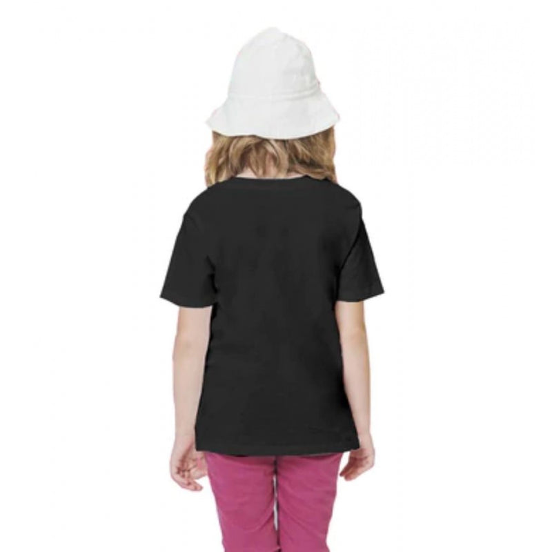 Mayawye Girls Cotton Rowdy Baby Half Sleeve TShirt (Black)